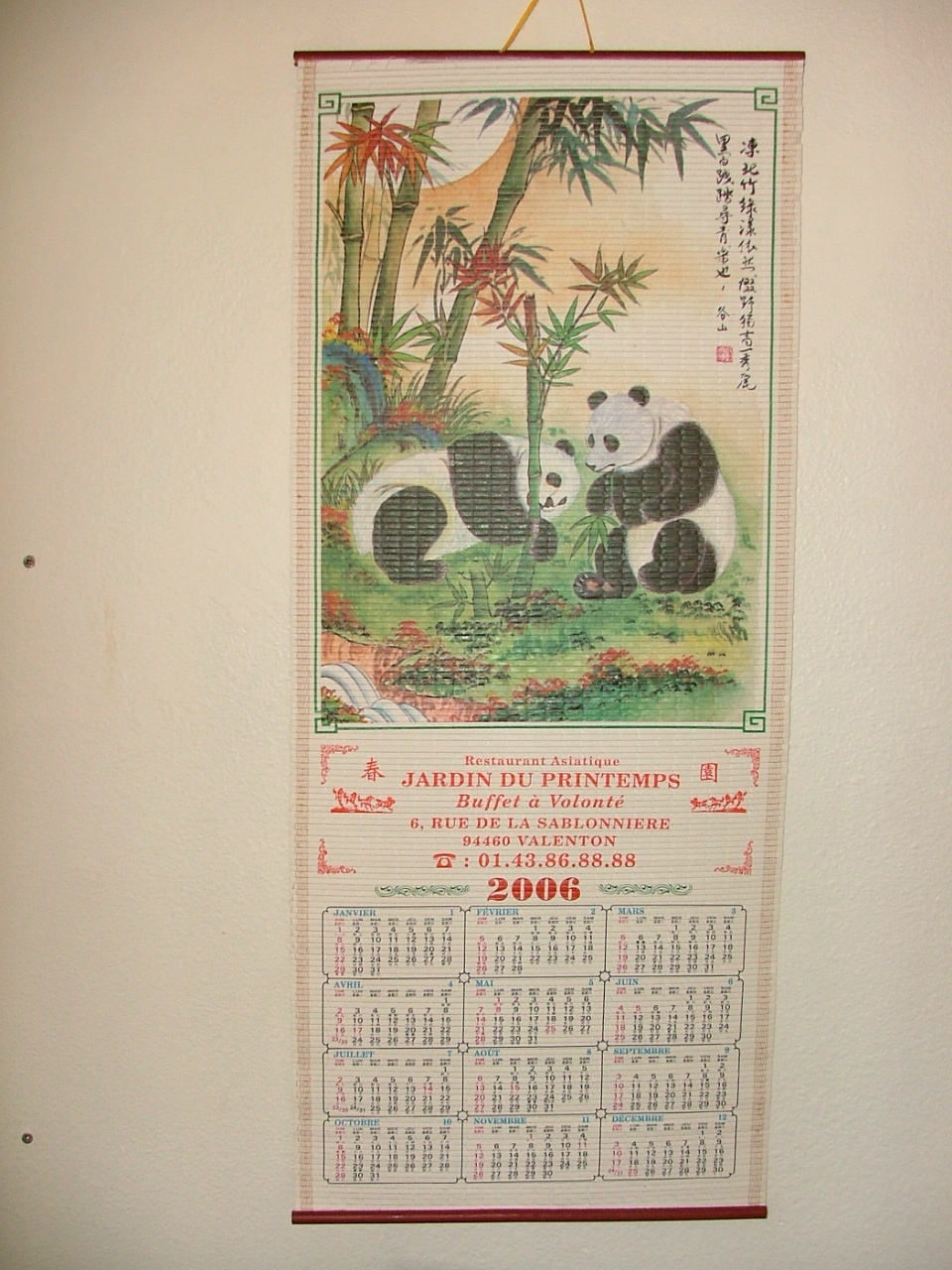 Calendrier chinois 2006